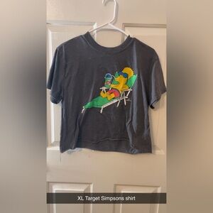Target simpsons bart Simpson xlarge crop shirt
